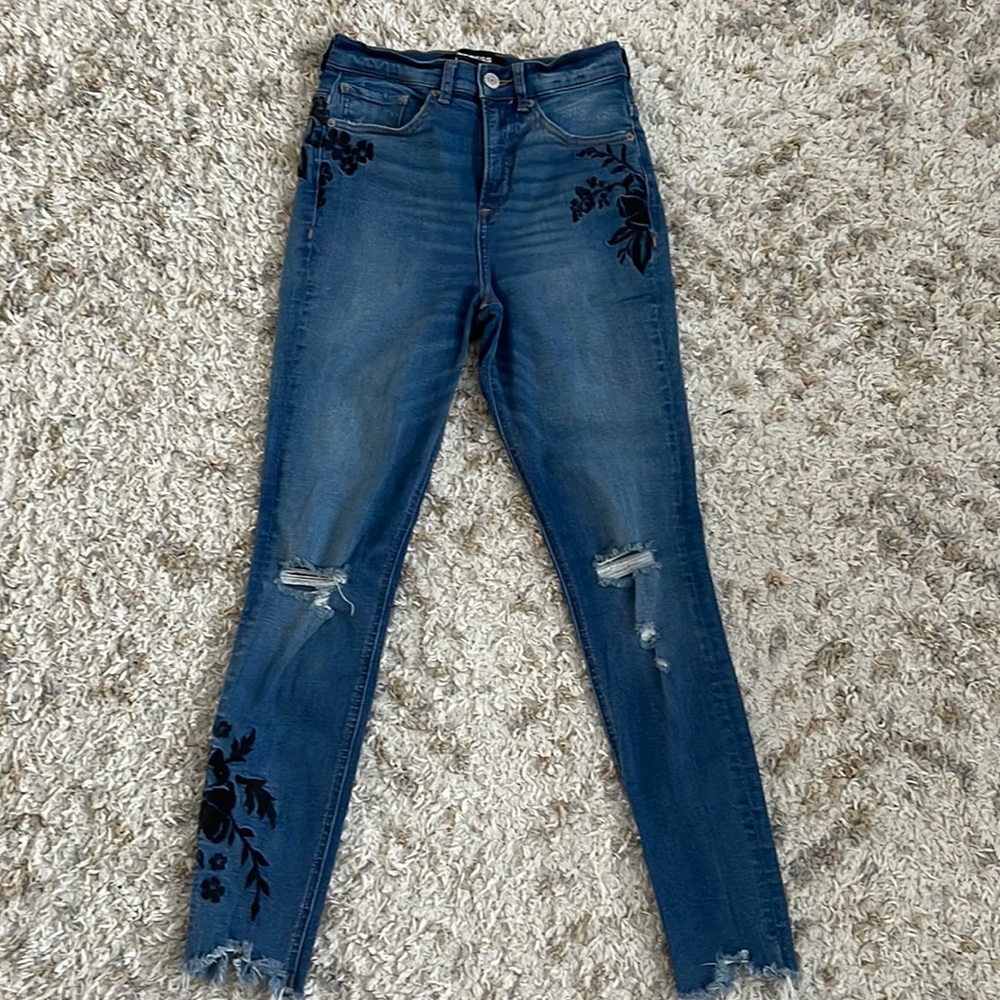 Express Jeans super high rise size 0